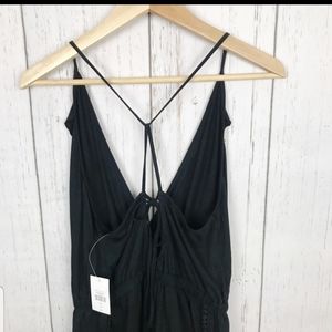 Topshop - Black Jersey Wrap Cover Up Romper